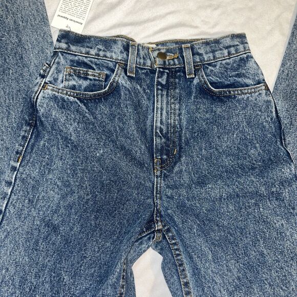 Womens American Apparel The High Waisted Jean Acid Wash Cotton Sz 25 NWOT - Picture 3 of 7